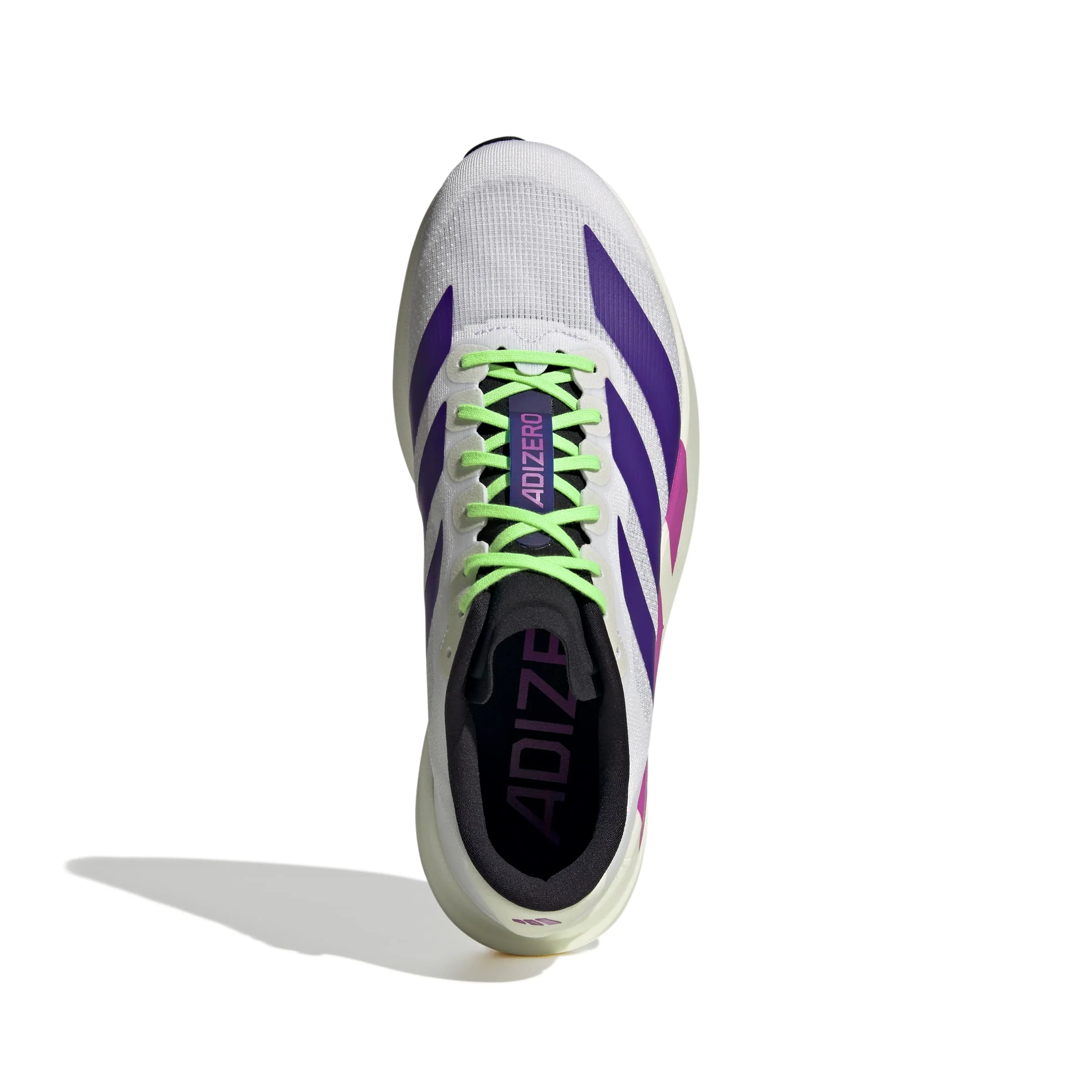 Adizero Evo SL 'White Collegiate Purple Lime Burst' - Image 5