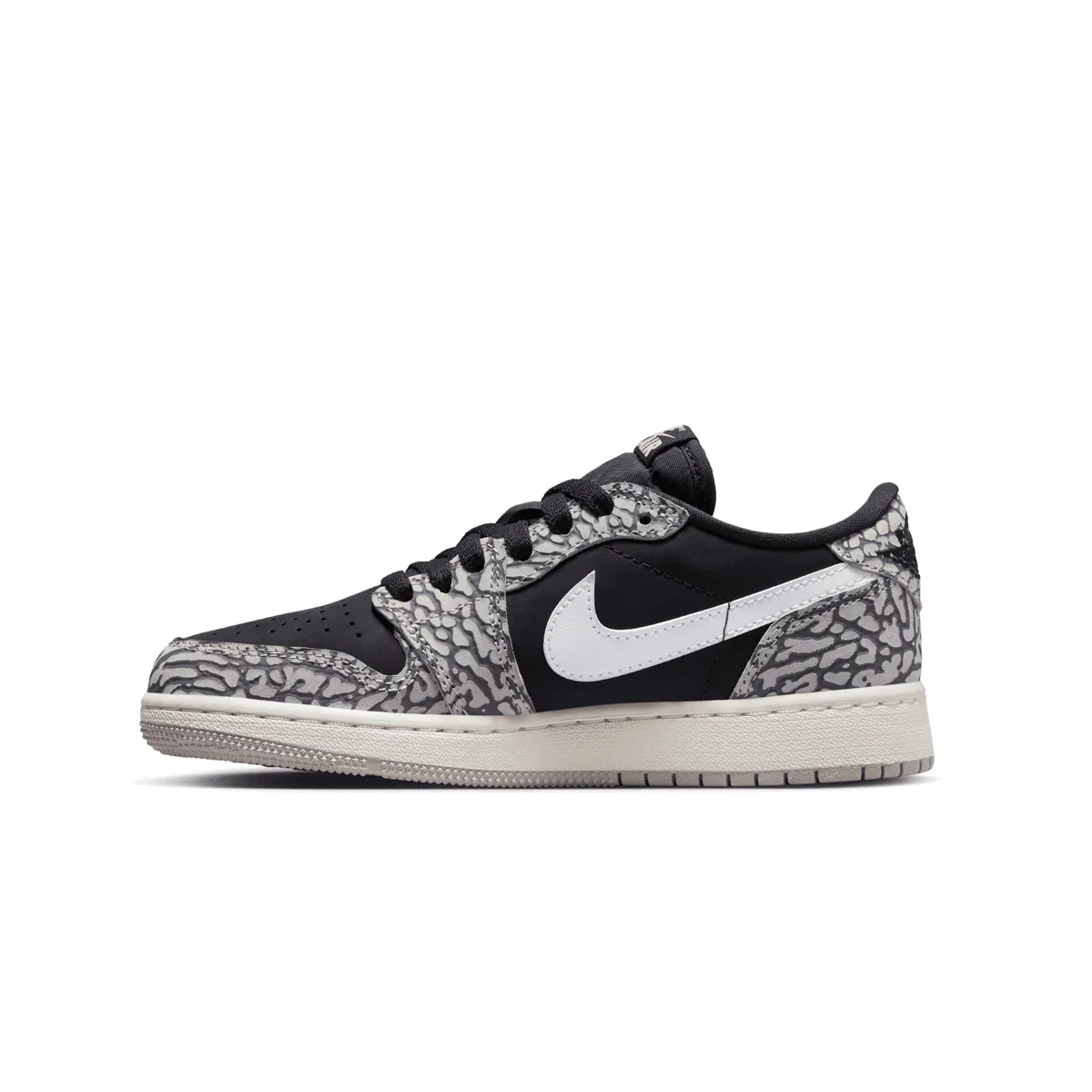 Kid's Air Jordan 1 Retro Low OG 'Black Elephant' - Image 3