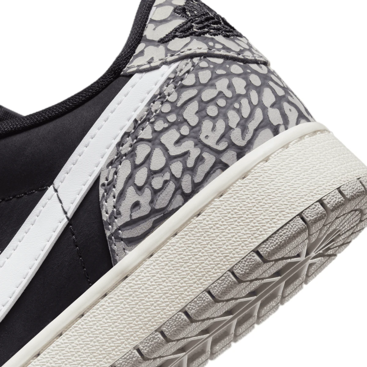 Kid's Air Jordan 1 Retro Low OG 'Black Elephant' - Image 8